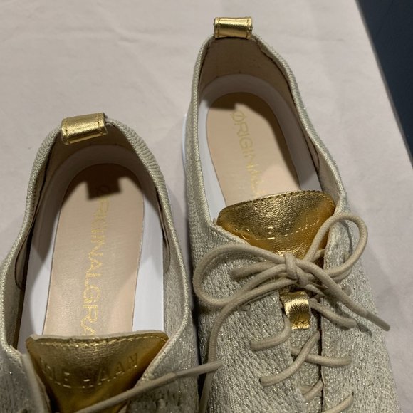 Cole Haan Loafers, 11B, Cream and Gold Color - Great condition - Picture 2 of 4